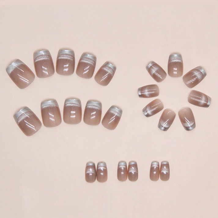 N-123 - Silver Sparkle & Rouge Pink