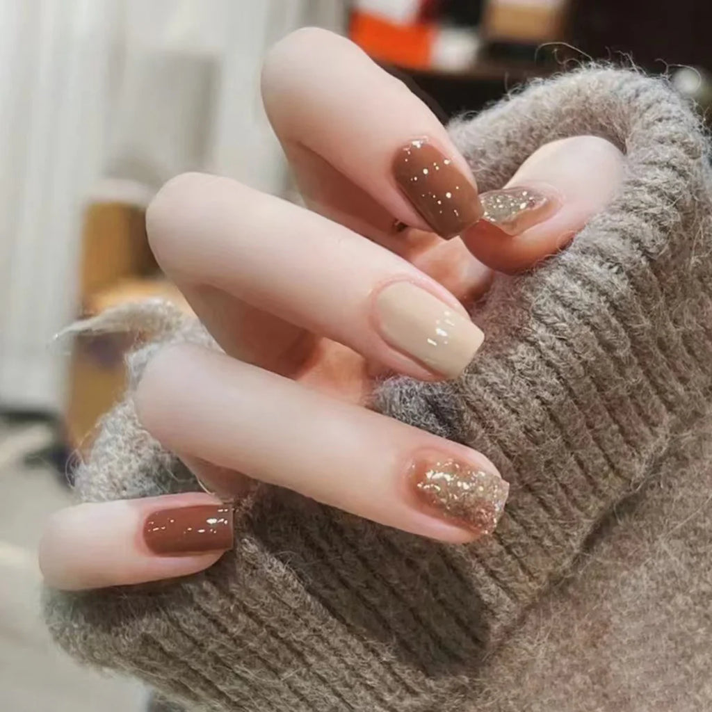 N-119- Chocolate color with silver sparkle