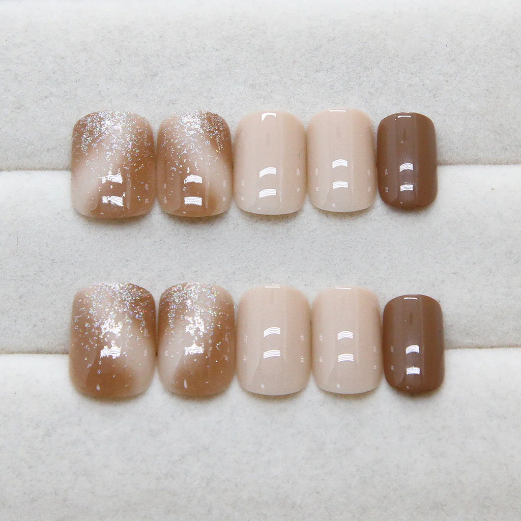 N-119- Chocolate color with silver sparkle