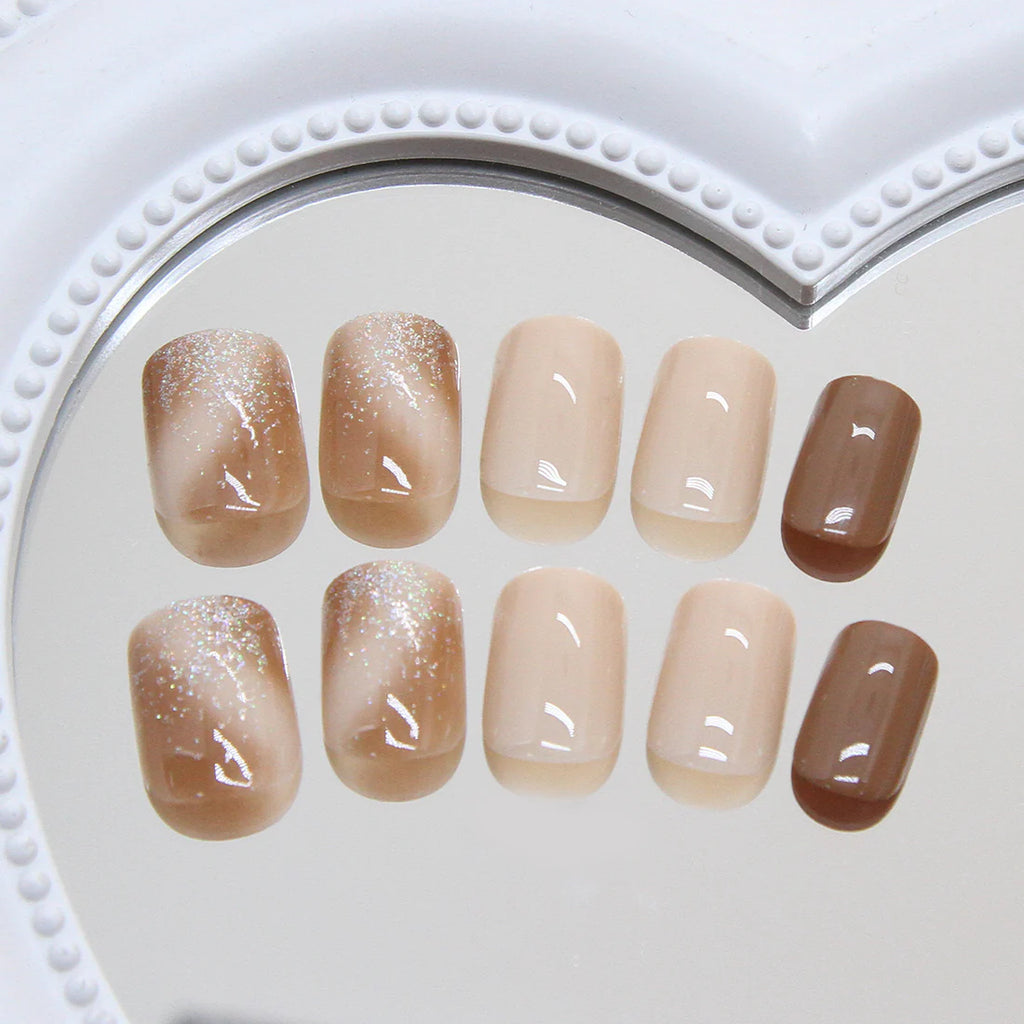 N-119- Chocolate color with silver sparkle
