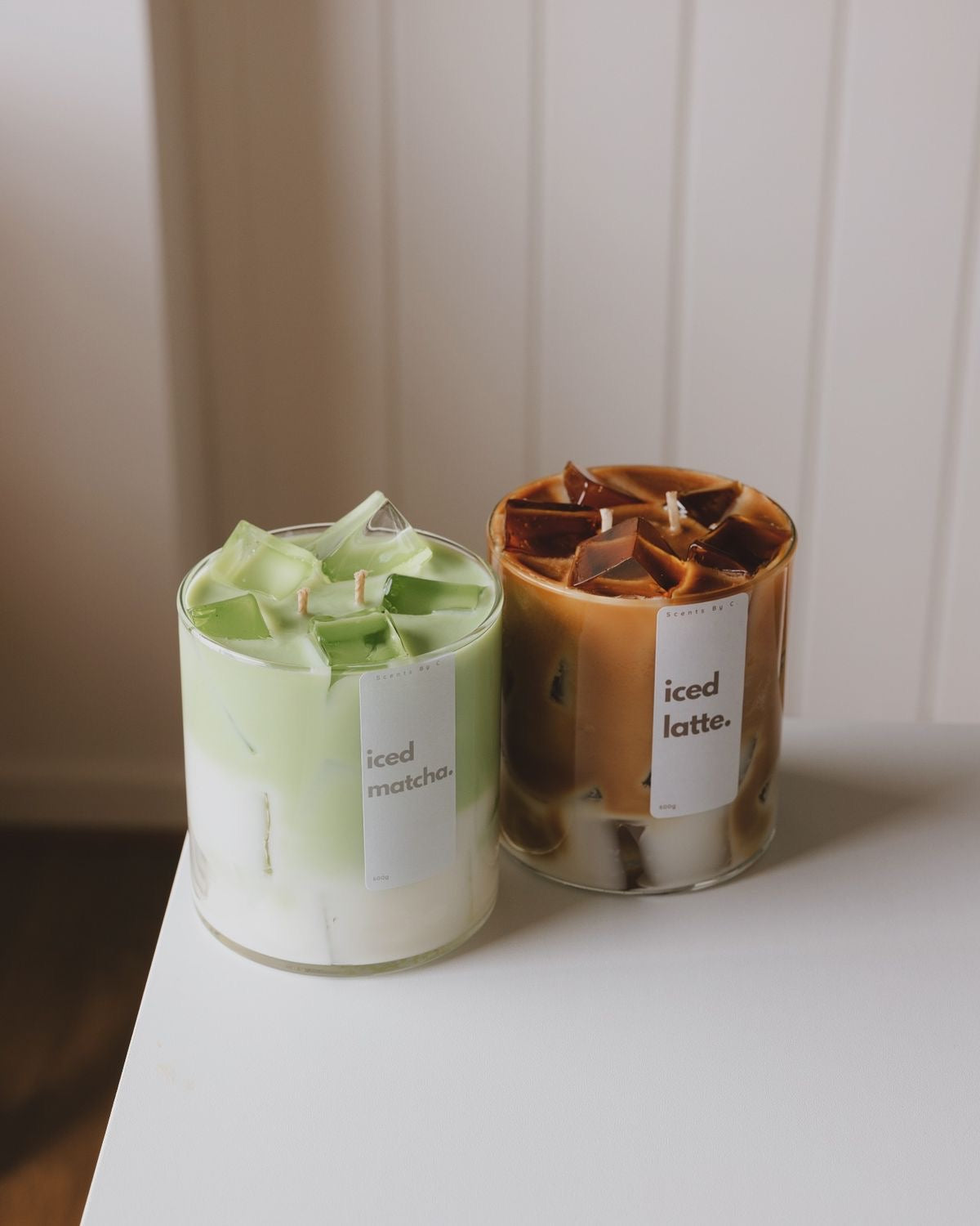 Set of two Iced Latte Candle