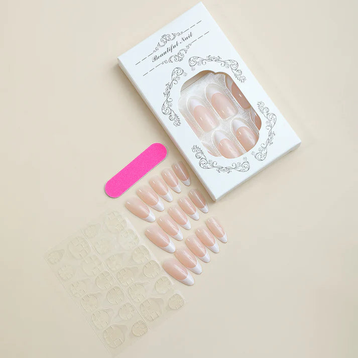 N-218 - Light Peach & White