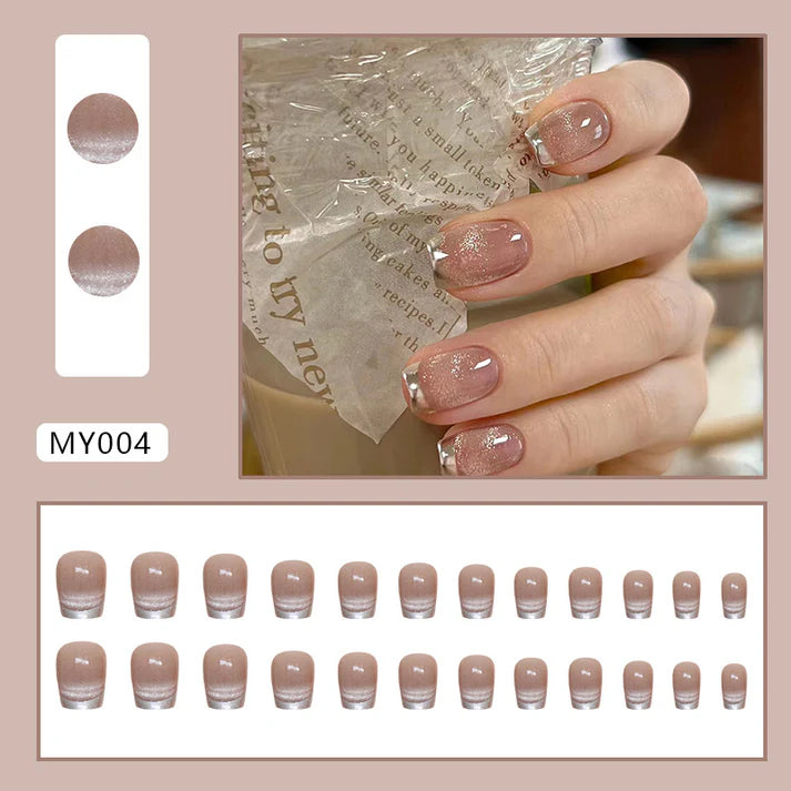 N-123 - Silver Sparkle & Rouge Pink